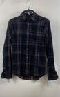 NWT Express Mens Multicolor Plaid Long Sleeve Collared Button-Up Shirt Size XS image number 1