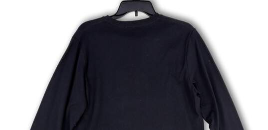 NWT Mens Black Graphic Crew Neck Long Sleeve Pullover T-Shirt Size Medium image number 4