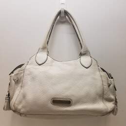 Cole Haan White Leather Drawstring Satchel Bag alternative image