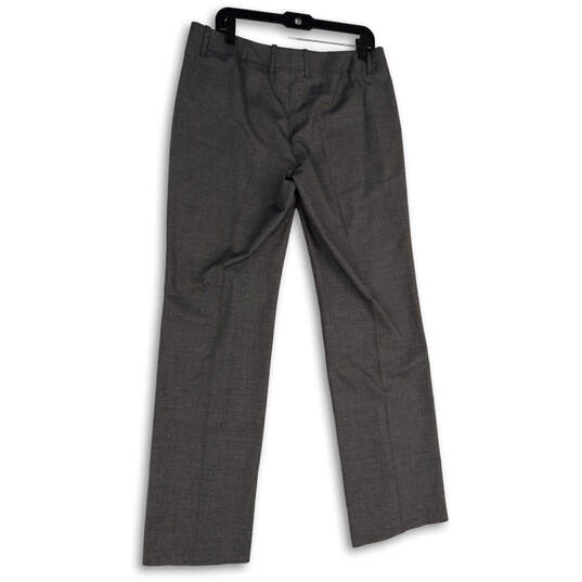 NWT Womens Gray Flat Front Pockets Formal Straight Leg Dress Pants Size 12 image number 2