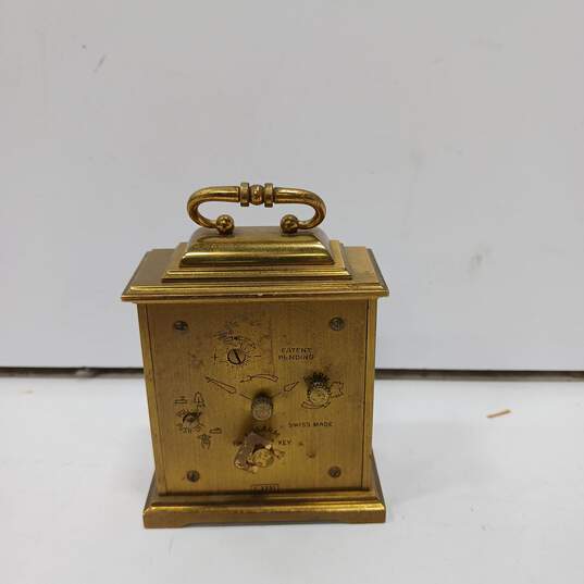 Vintage Brass Caravelle Wind-Up Clock image number 3