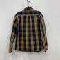 Mens Multicolor Plaid Long Sleeve Chest Pockets Flannel Button-Up Shirt Size XL image number 2