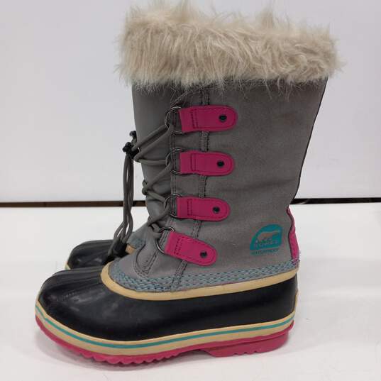 Sorel Women's Joan of Arctic Pink & Gray Snow Boots Size 4 image number 3