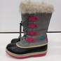 Sorel Women's Joan of Arctic Pink & Gray Snow Boots Size 4 image number 3