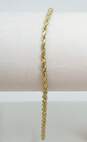 10K Yellow Gold Rope Chain Bracelet 3.4g image number 4