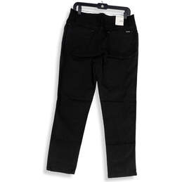 NWT Mens Black Denim Dark Wash Pockets Slim Fit Straight Jeans Size 32x30 alternative image