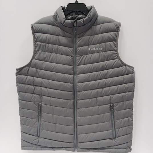 Men's Columbia Gray Puffer Vest Size XL image number 1