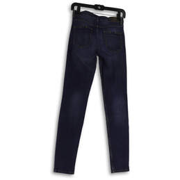Womens Blue Denim Slim Fit Medium Wash Pockets Skinny Leg Jeans Size 4 alternative image
