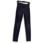 Womens Blue Denim Slim Fit Medium Wash Pockets Skinny Leg Jeans Size 4 image number 2