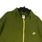 Mens Green Long Sleeve Mock Neck Half-Zip Pullover Sweatshirt Size 4XL image number 3