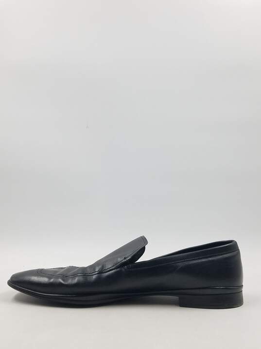 Authentic Prada Black Leather Loafers M 10.5 image number 2