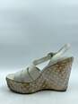 Authentic Prada Pale Gray Wedge Sandals W 10 image number 2