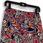 NWT Womens Multicolor Paisley Elastic Waist Pull-On Wrap Skirt Size Small image number 4