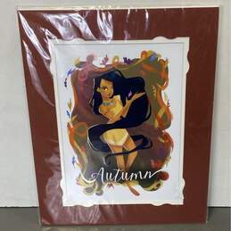 Autumn Print of Pocahontas Disney by Victoria Ying Illustration Art Matted