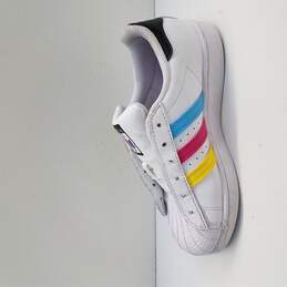 Adidas Superstar J Colorful Stripes Cloud White Sneaker Kids Size 13.5 alternative image