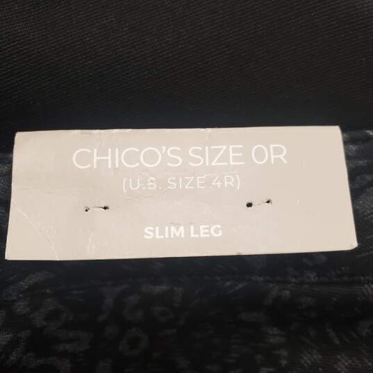 Chicos Women Black/Gray Skinny Jeans Sz 4R image number 6