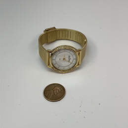 Designer Skagen Gold-Tone Stainless Steel Rhinestone Analog Wristwatch alternative image