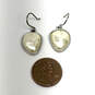 Designer Lucky Brand Silver-Tone Ivory Stone Fish Hook Drop Earrings image number 3