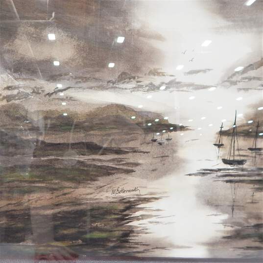 Marlene Butterworth Artist Signed Framed Nautical Maritime Seascape Painting Art image number 3