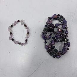 Bundle of Assorted Purple Costume Jewelry alternative image