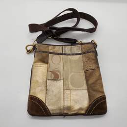 Coach Multicolor Patchwork Leather/Suede Swingpack Crossbody Bag