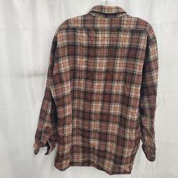 Pendleton Men's Brown Plaid Flannel Button Up Size XL Long alternative image