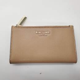 Kate Spade Camel Brown Pebble Leather Wallet