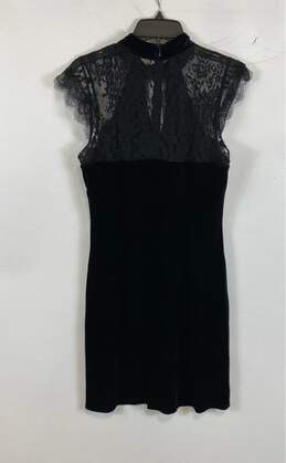 White House Black Market Womens Black Lace Keyhole Neck Sheath Dress Size 8 alternative image