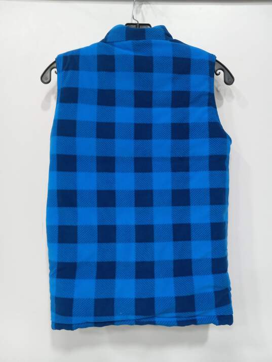 Columbia Women's Blue/Blue Plaid Reversible Vest L (14/16) image number 2