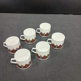 Lot of Six Mikasa Rainflower Coffee Cups
