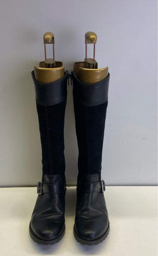 Timberland Earthkeepers Bethel Black Leather Tall Riding Boots Women's Size 7 image number 4