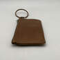 Womens Brown Bag Charm Detachable Strap Inner Pockets Wristlet Wallet image number 4