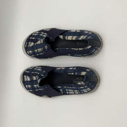 Womens Kaycee Blue White Plaid Round Toe Slip On Loafer Shoes Size 9 B alternative image