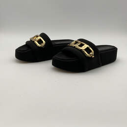 Womens Neoprene Black Chain Open Toe Slip-On Slide Sandal Size 8.5 alternative image