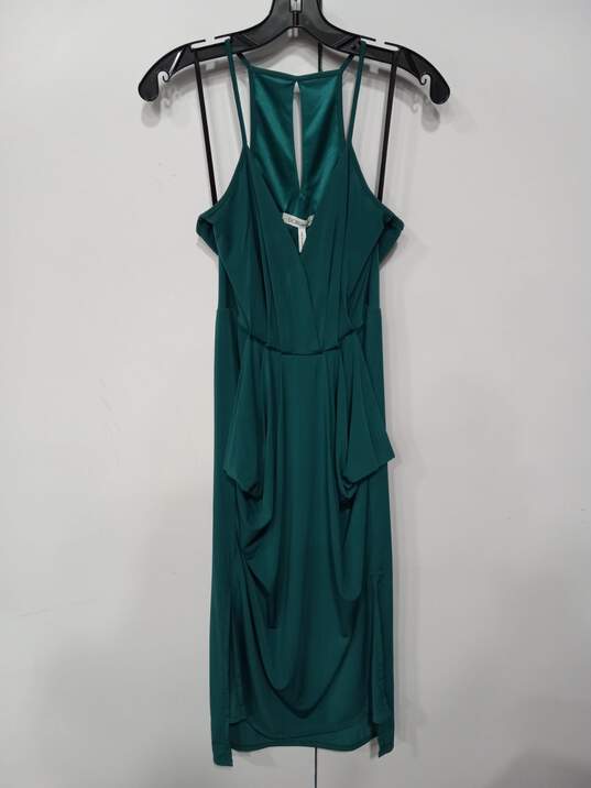 BCBGeneration Green Drape Slip Dress Women's Size S image number 1