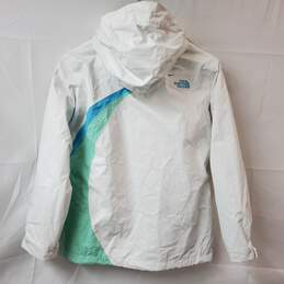 The North Face HyVent White/Blue/Green Hooded Girl's Youth Jacket XL alternative image