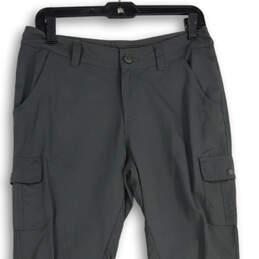 Womens Gray Flat Front Flap Pocket Straight Leg Hiking Pants Size 9 alternative image