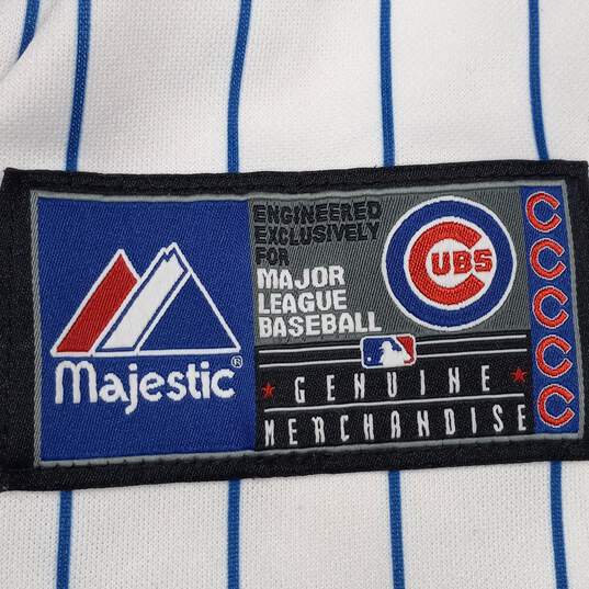 Chicago Cubs Theriot Jersey White/Blue Pin Striped Majestic XL image number 4
