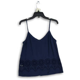 NWT Womens Navy Blue Spaghetti Strap Button Front Camisole Top Size M alternative image