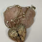 Designer Betsey Johnson Gold-Tone Angel Wing Crystal Stone Pendant Necklace image number 1