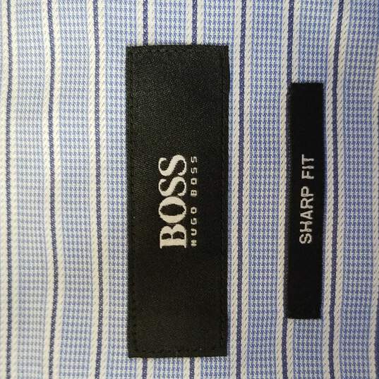Hugo Boss Men Button Up Blue 15 1/2 image number 2