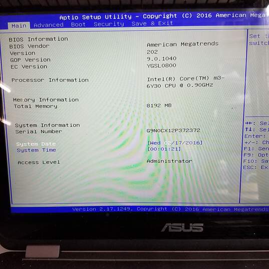 ASUS UX360C 13in Laptop Intel m3-6Y30 CPU 8GB RAM NO HDD image number 9