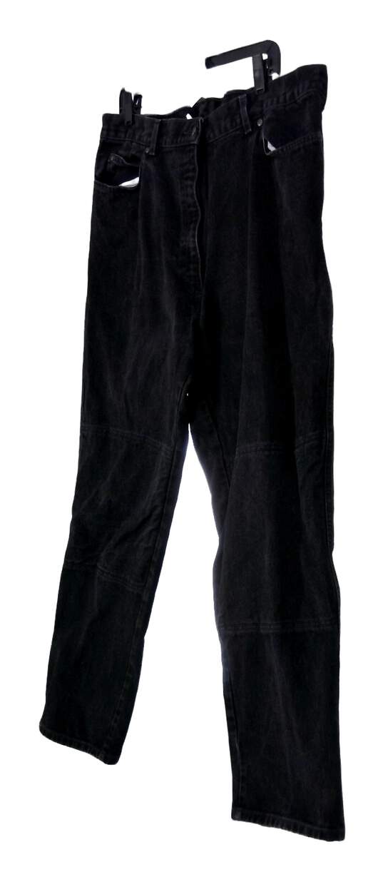 Draggin Men's Black Dark Wash Double Knee Denim Straight Leg Jeans Size 40X30 image number 3
