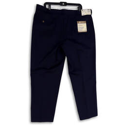 NWT Mens Blue Stretch Flat Front Classic Fit Khaki Pants Size 40x29 alternative image