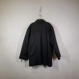 Mens Long Sleeve Notch Lapel Button Front Perfect Leather Suit Jacket Size XXL alternative image