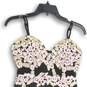 NWT Womens Black Embroidered Spaghetti Strap Short Bodycon Dress Size S image number 3