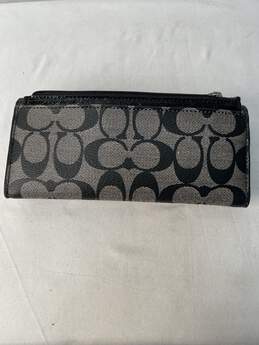 Certified Authentic Coach Gray, Black/White Wallet alternative image