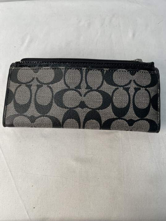 Certified Authentic Coach Gray, Black/White Wallet image number 2