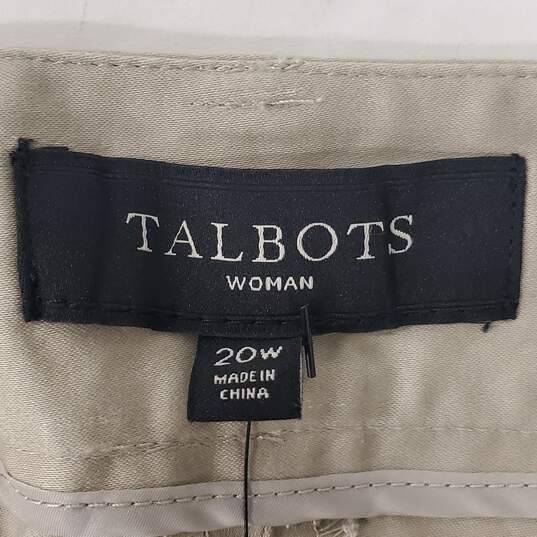 Talbots Women Tan 2PC Pant Suit Set Sz 22/20W NWT image number 8