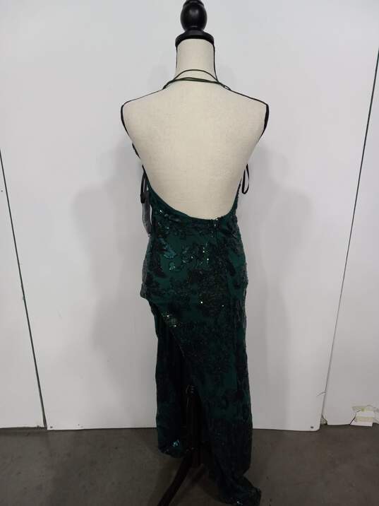 Buy the B. Darlin Emerald Green Sequin Women's Prom Dress Size M NWT ...
